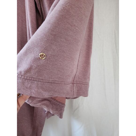 Lululemon Women's 4 Wrap Ribbed Open Front Coast Cardigan Rose Pink Button Neck - Picture 11 of 12